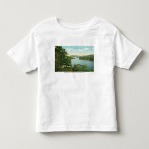 T-shirts Vista do mais baixo lago Saranac da ilha do blefe
