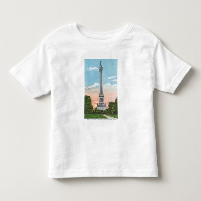 T-shirts Vista do monumento de Brock (Frente)