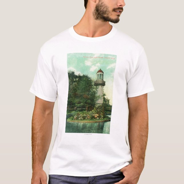 T-shirts Vista do parque LighthouseDetroit de Palmer, MI (Frente)