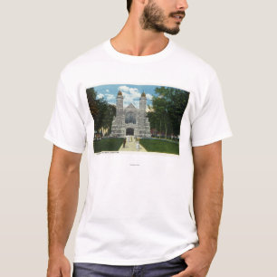 T-shirts Vista exterior da capela da faculdade dos Bates