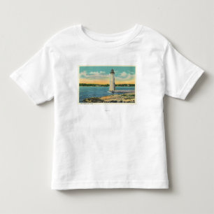 T-shirts Vista exterior da casa clara da ilha da rocha