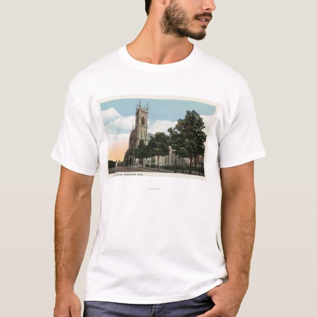 T-shirts Vista exterior da igreja de St Paul (Frente)