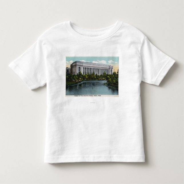 T-shirts Vista exterior do museu de belas artes de (Frente)