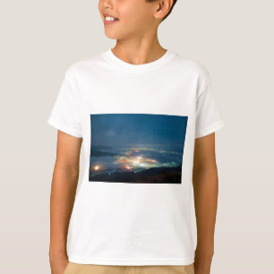 T-shirts Vista Noturna Aso Mar Noturno De Nuvens Japão Kuma