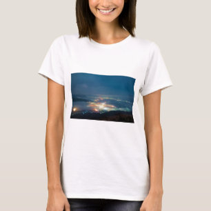 T-shirts Vista Noturna Aso Mar Noturno De Nuvens Japão Kuma
