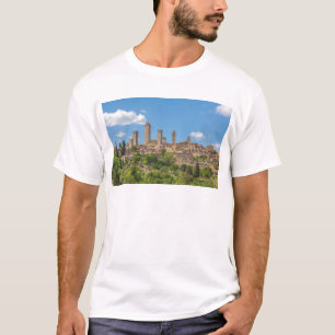 T-shirts Vista panorâmica de San Gimignano Toscana Itália