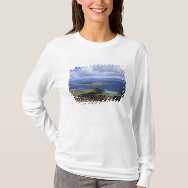 T-shirts Vista superior: continente do som, o graemsay & do (Frente)