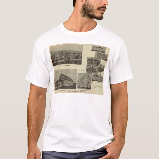 T-shirts Vistas, Spokane, lavagem (Frente)