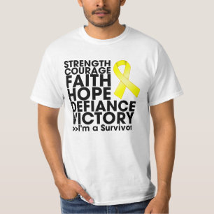 T-shirts Vitória da força da esperança do cancer Testicu