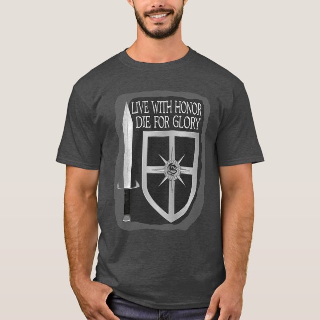 T-shirts Viva com a Honra Morre Pela Glória (Frente)