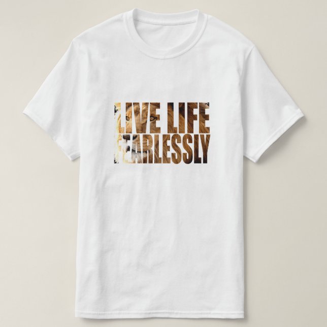 T-SHIRTS VIVER VIDA SEM MEDO (Frente do Design)