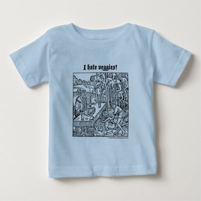 T-shirts Vlad "eu deio vegetarianos!" tshirt infantil (Frente)