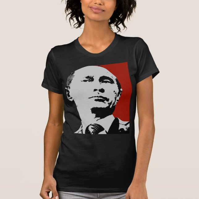 T-shirts Vladimir Putin vermelho (Frente)