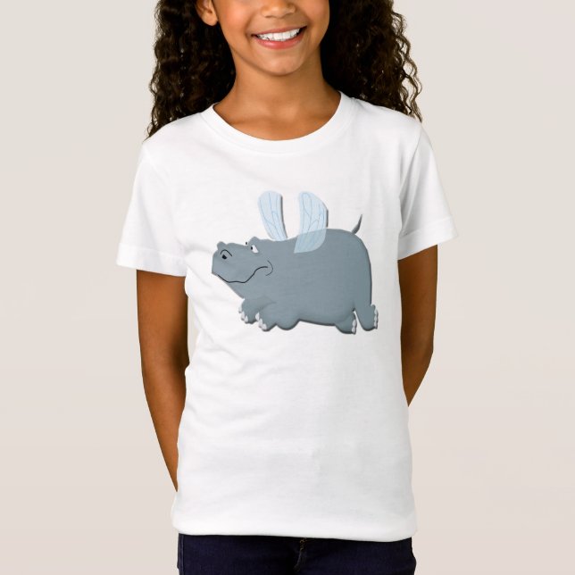 T-shirts Voando Hippo (Frente)