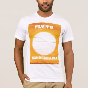 T-shirts Voar para a Arábia Saudita viagens vintage