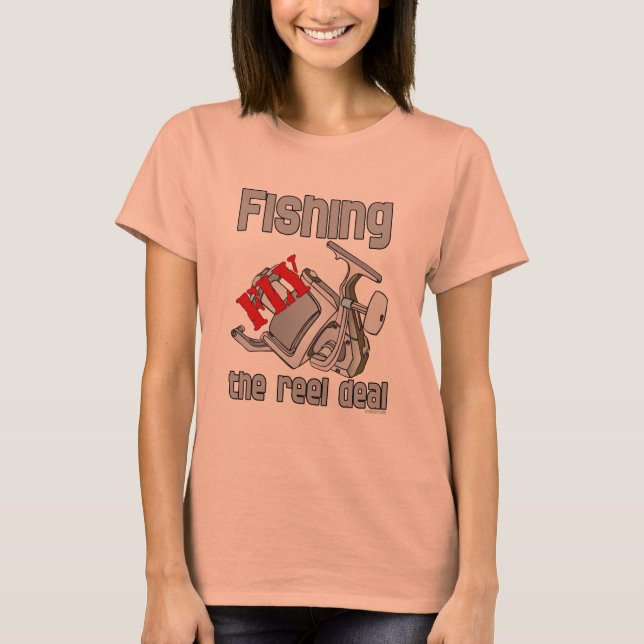 T-shirts Voar Pescarando O Negócio Da Rolo (Frente)