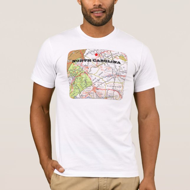 T-shirts Você adiciona sua CIDADE Name-T-Shirt-Map-2,… (Frente)
