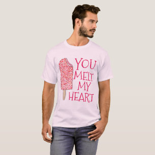 T-shirts Você Derreteu Meu Dia de os namorados De Coração