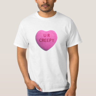 T-shirts Você é coração cor-de-rosa assustador dos doce