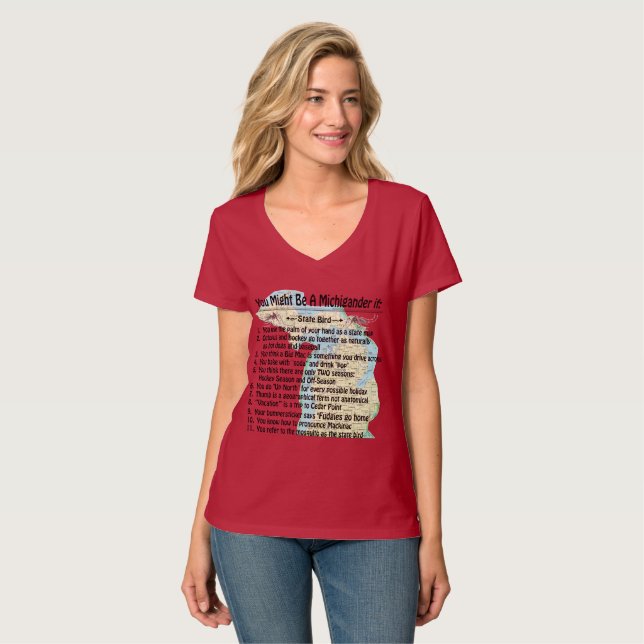 T-shirts Você Pode Ser Um Michigander Se: (Frente Completa)