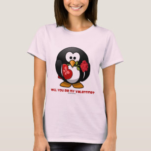 T-shirts Você será meus namorados? (Coração de Linux Tu