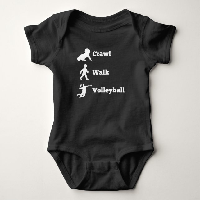 T-shirts Voleibol da caminhada do rastejamento (Frente)
