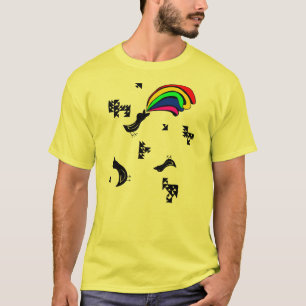 T-shirts vômito do arco-íris