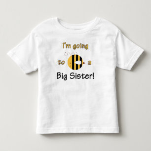 T-shirts Vou ser uma Irmã Grande - Design de Abelhas Bonita