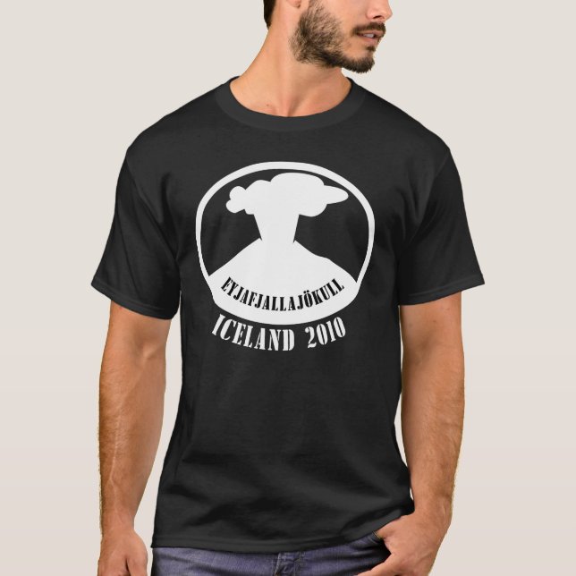 T-shirts Vulcão 2010 de Islândia (Frente)