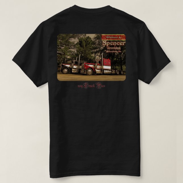 T-shirts W.A. Spencer Trucking #2 (parte dianteira do (Verso do Design)