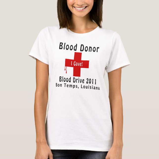 T-shirts W-gotas do doador de sangue 2011 (Frente)