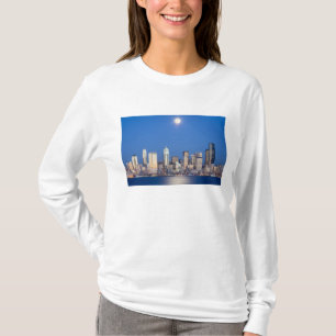 T-shirts WA, Seattle, panorama de Seattle e Elliott Bay 3