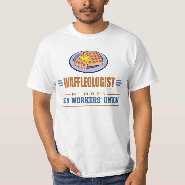 T-shirts Waffles Engraçados Do Café Da Manhã (Frente)