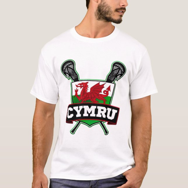 T-shirts Wales Welsh Lacrosse (Frente)