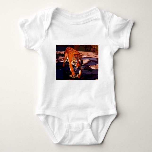 T-shirts Walking Tiger (Frente)