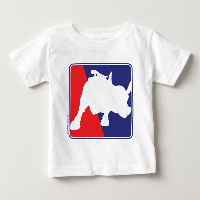T-shirts Wall Street Red White e Blue Bull (Frente)