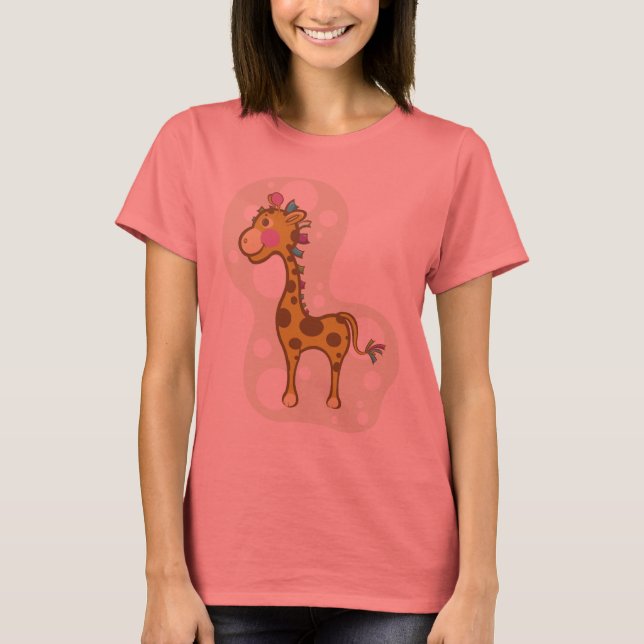 T-shirts Wally, o caráter da girafa (Frente)