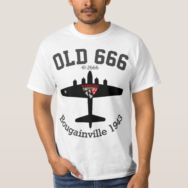 T-shirts Warkites B-17 666 velhos (Frente)