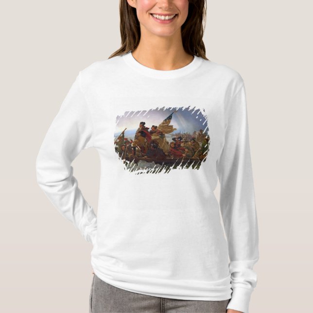 T-shirts Washington que cruza o Rio Delaware (Frente)