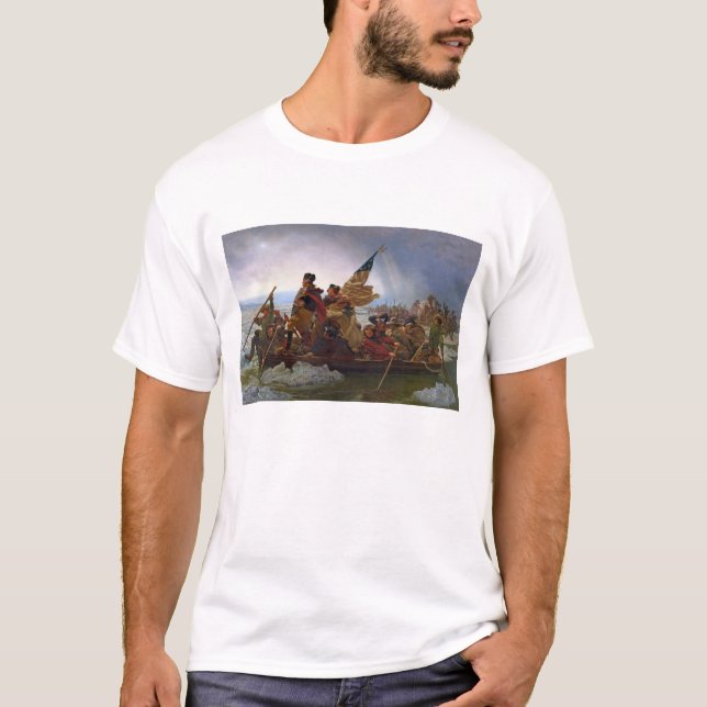 T-shirts Washington que cruza o Rio Delaware (Frente)