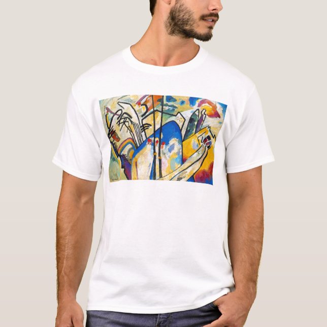 T-shirts Wassily Kandinsky Composição Quatro - Abstrato Art (Frente)