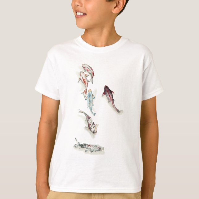T-shirts Watercolor Koi Fish (Frente)