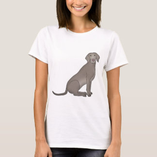 T-shirts Weimaraner estar sentado
