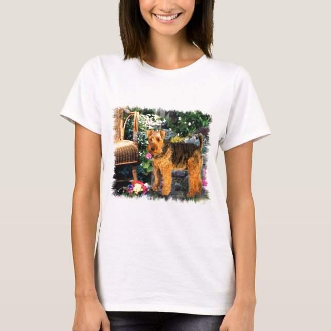 T-shirts Welsh Terrier Art Gifts (Frente)