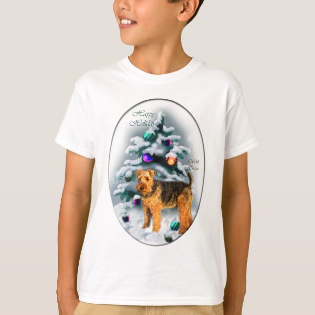 T-shirts Welsh Terrier Christmas Gifts (Frente)