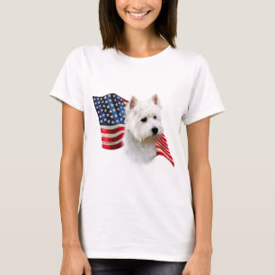 T-shirts West Highland White Terrier Flag