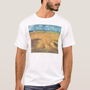 T-shirts Wheatfield com polias, 1888 de Vincent van Gogh  
