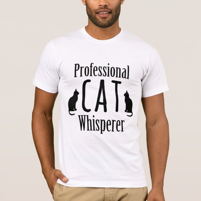 T-shirts Whisperer de Cat Profissional (Frente)