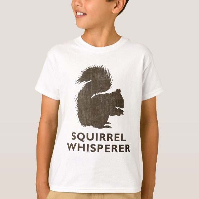 T-shirts Whisperer do esquilo do vintage (Frente)