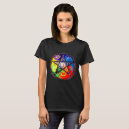 T-shirts Wiccan Cinco Elementos